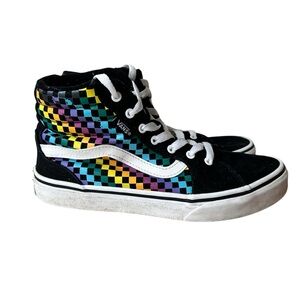 Vans Folmore Hi Sk8r Shows in Rainbow Check youth size 4/EU 35